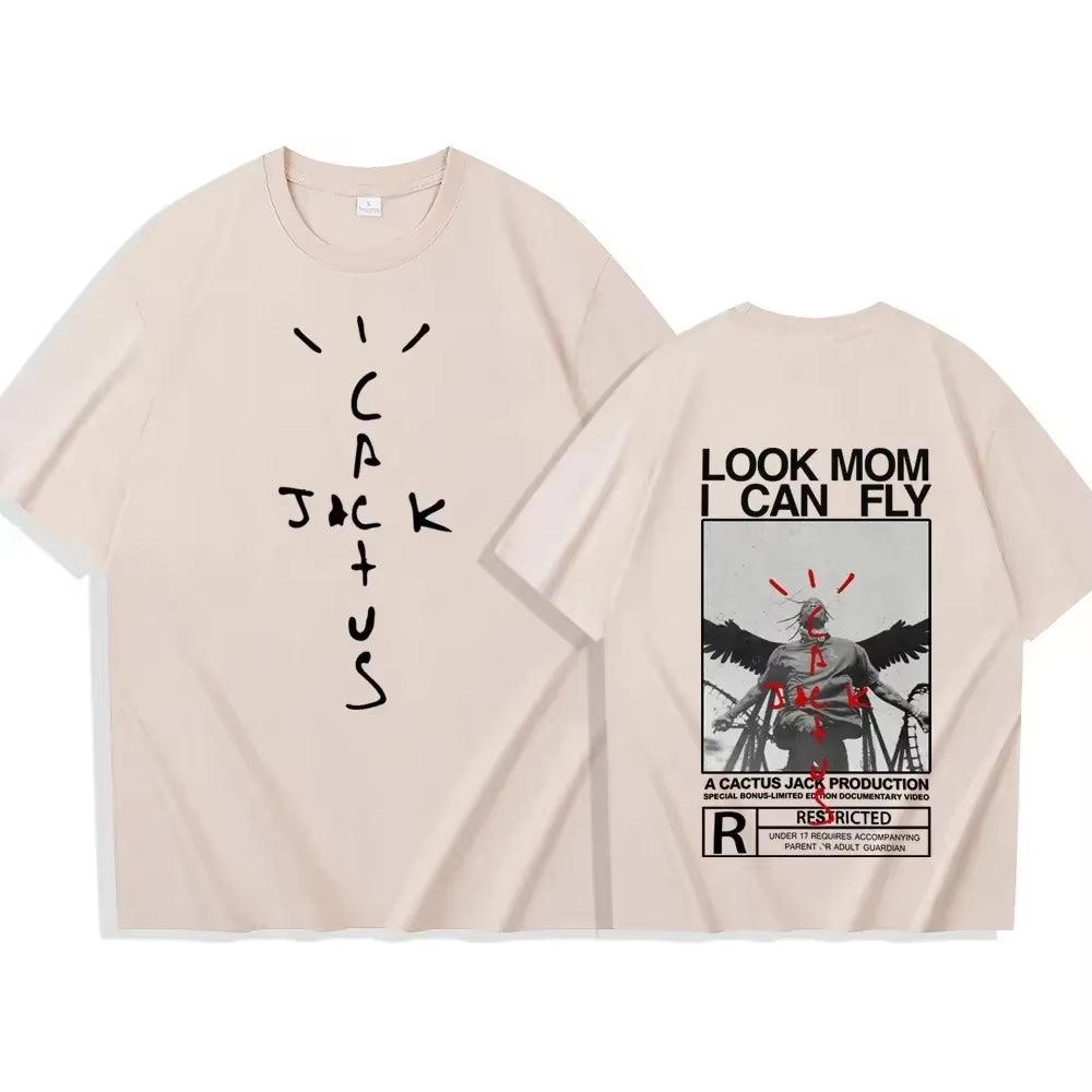 Travis Scott "Look Mom I Can Fly" T-Shirts - Unisex Harajuku Style, Perfect for Every Fan! 🌟👕 #TravisScott #Fashion #Streetwear