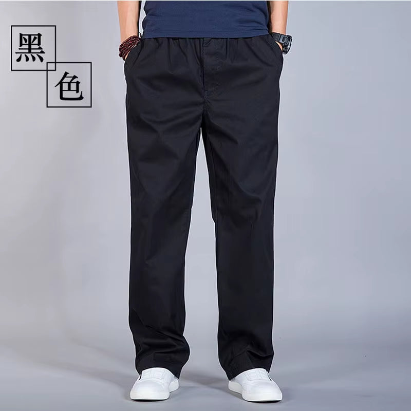 Men's Casual Cargo Joggers - Lightweight Cotton Overalls for Spring & Summer, Relaxed Fit & Large Sizes