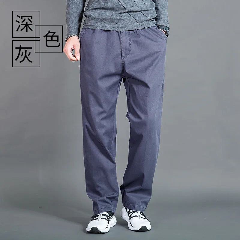 Men's Casual Cargo Joggers - Lightweight Cotton Overalls for Spring & Summer, Relaxed Fit & Large Sizes