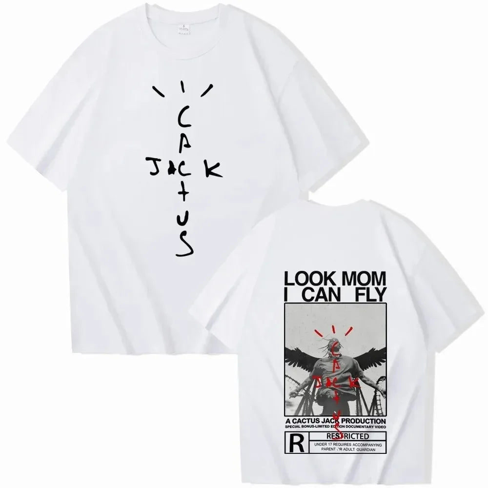 Travis Scott "Look Mom I Can Fly" T-Shirts - Unisex Harajuku Style, Perfect for Every Fan! 🌟👕 #TravisScott #Fashion #Streetwear