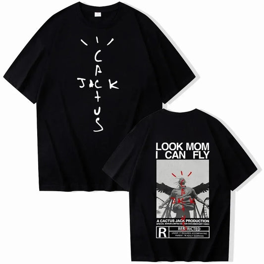 Travis Scott "Look Mom I Can Fly" T-Shirts - Unisex Harajuku Style, Perfect for Every Fan! 🌟👕 #TravisScott #Fashion #Streetwear