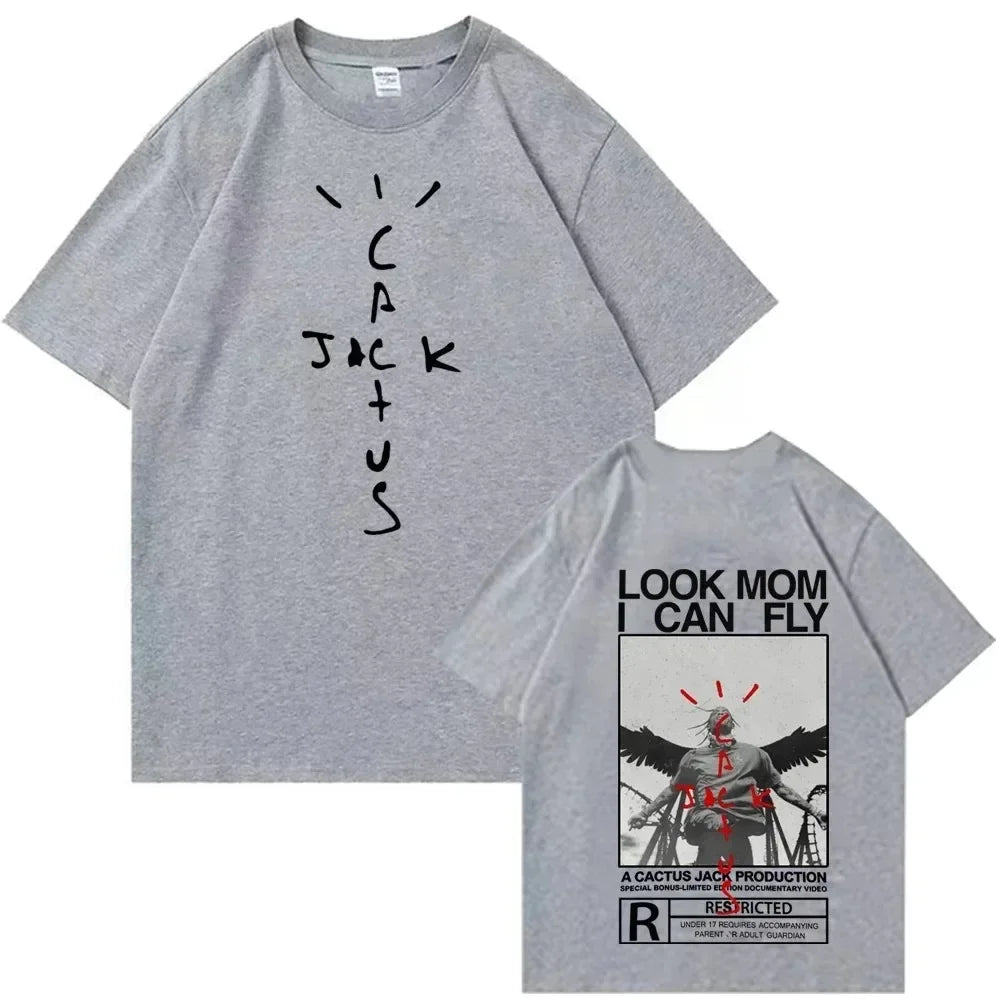 Travis Scott "Look Mom I Can Fly" T-Shirts - Unisex Harajuku Style, Perfect for Every Fan! 🌟👕 #TravisScott #Fashion #Streetwear