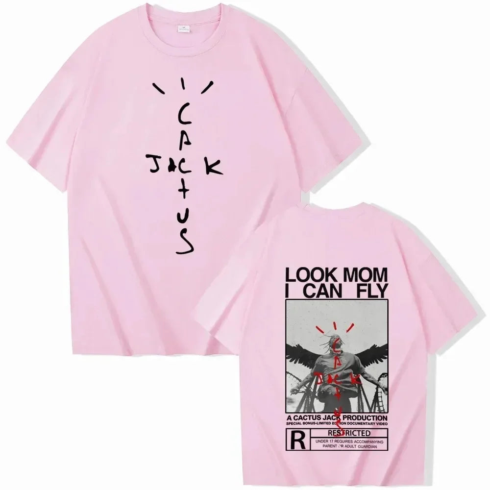 Travis Scott "Look Mom I Can Fly" T-Shirts - Unisex Harajuku Style, Perfect for Every Fan! 🌟👕 #TravisScott #Fashion #Streetwear