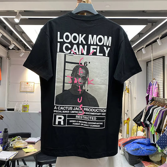 2025 Look Mom I Can Fly T-Shirt - Unisex 100% Cotton O-Neck Summer Streetwear Hip Hop Tee